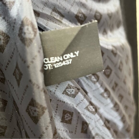 Anne Klein Black Wool Cashmere Blend Single Breast Walking Coat Pea Coat Size 12 - Picture 10 of 13